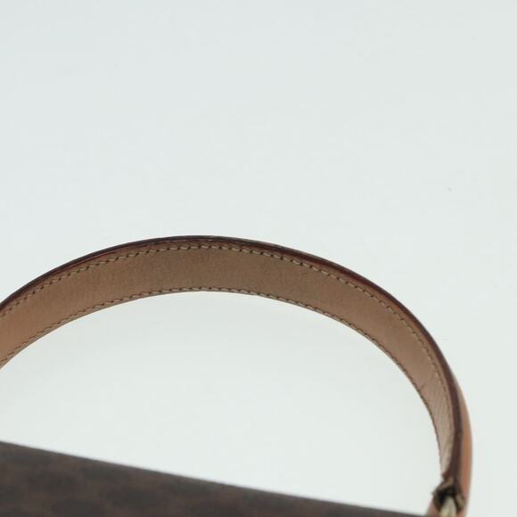 CELINE Macadam Canvas Hand Bag Pvc Leather Brown Gold - Picture 8 of 13